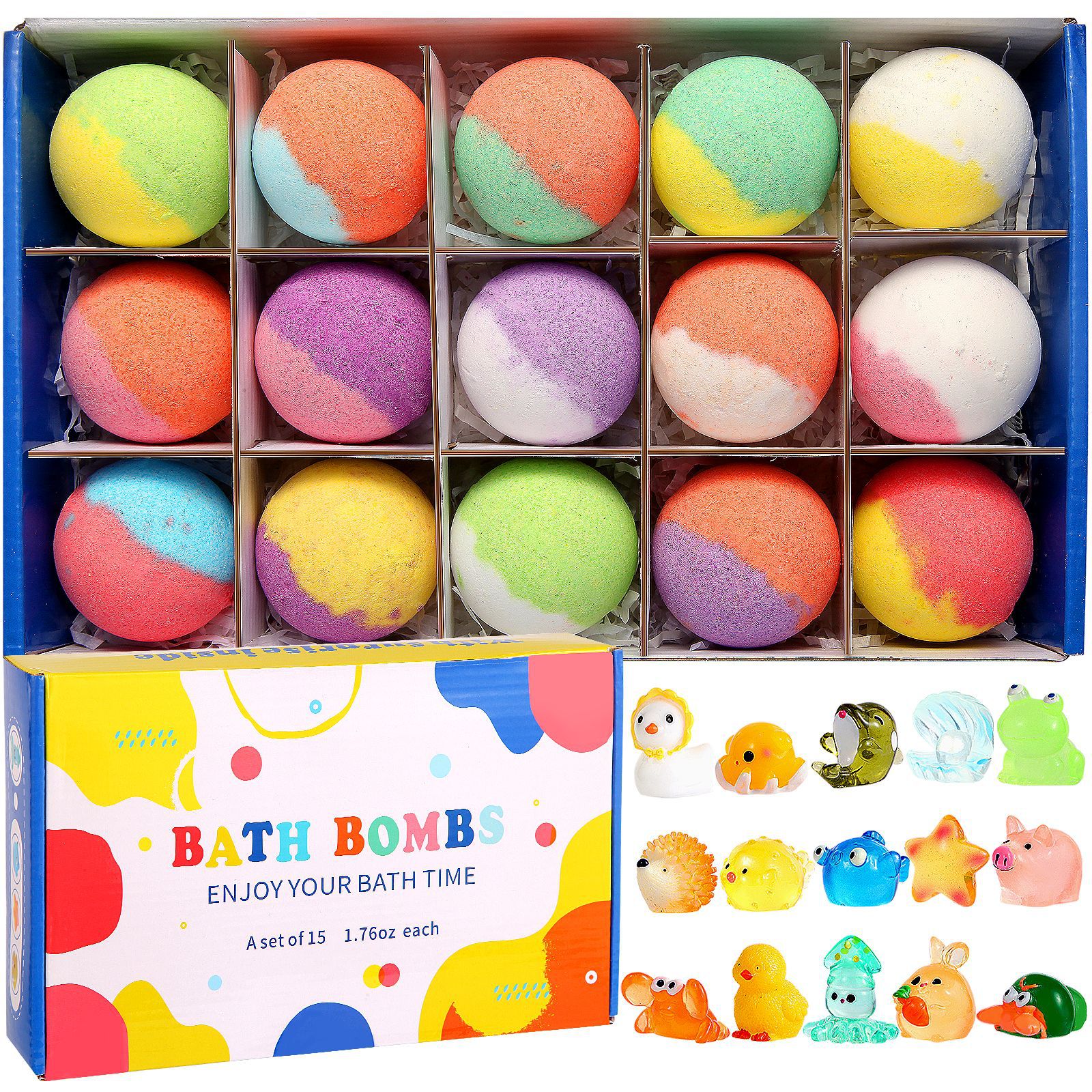 Bath Bombs - Kids Bath Time Fun Set with Fizzing Bubble Foam